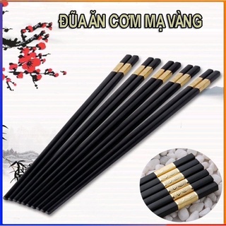 Set 10 đôi đũa mạ vàng