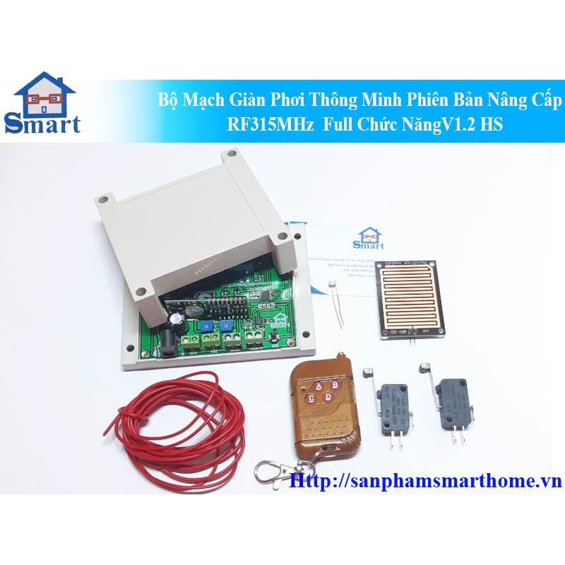 Bộ mạch giàn phơi thông minh kèm tay rf