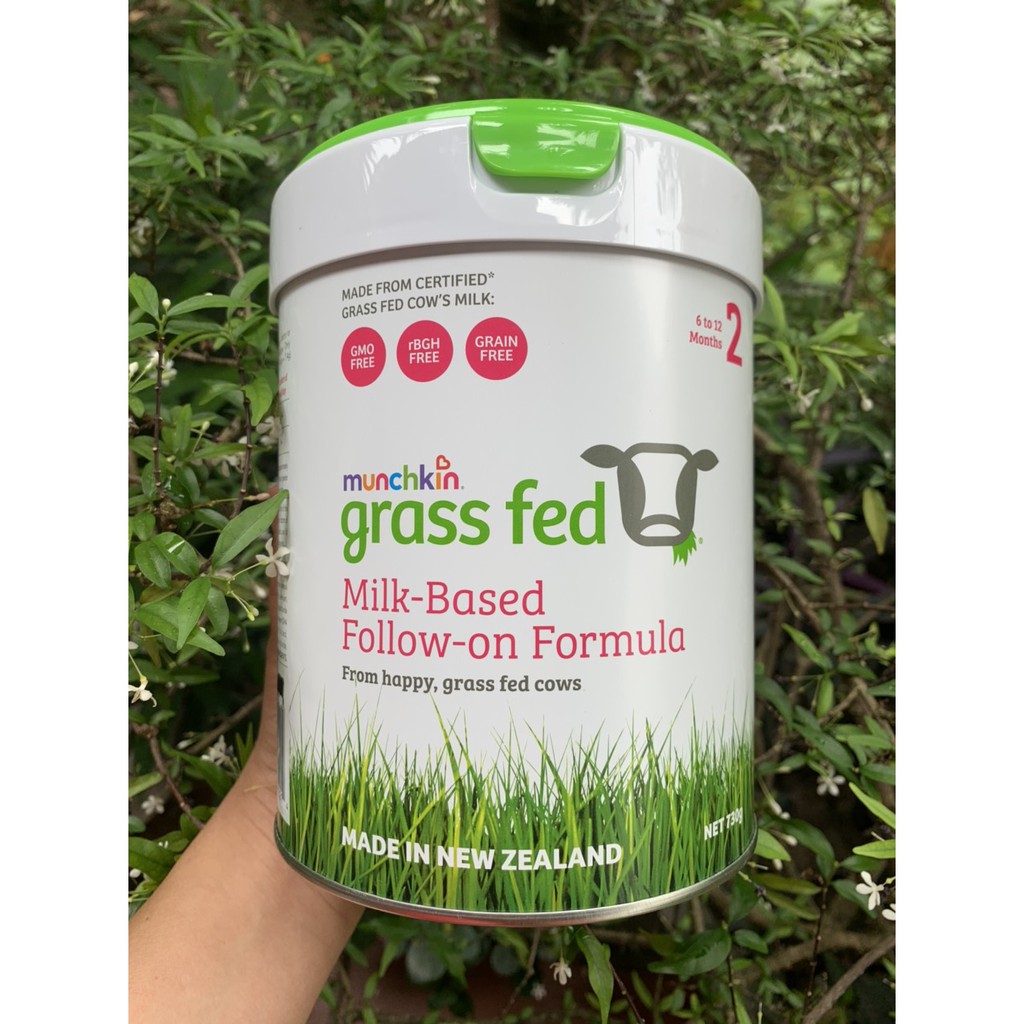 Sữa Công Thức Munchkin Grass Fed Baby Formula  Số 1,2,3, Hộp 730g Dòng Hữu Cơ Organic Hàng bay AirCargo Date Xa