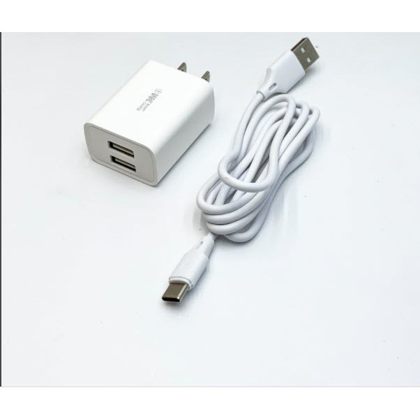 Cả Bộ Củ Cáp Sạc Nhanh 2 Cổng USB 2A, WP-U56 - Hỗ Trợ Sạc Nhanh Cho Điện Thoại Iphone, Samsung, Huawei, Xiaomi, Oppo