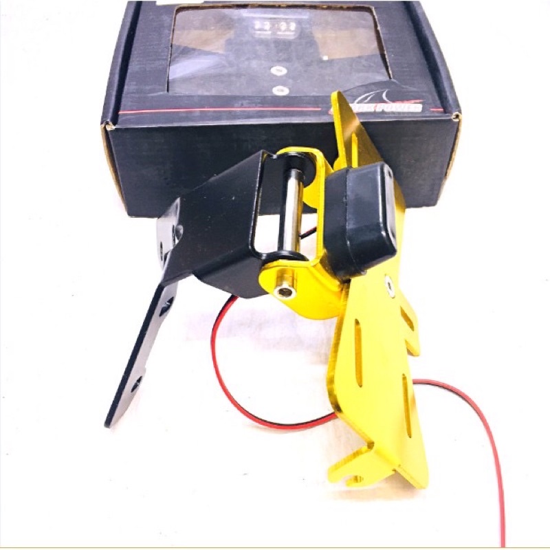 Pát Biển Số Gập 2 Chiều Gắn Cho Exciter 150 [ Có Đèn Led Soi Biển Số ]