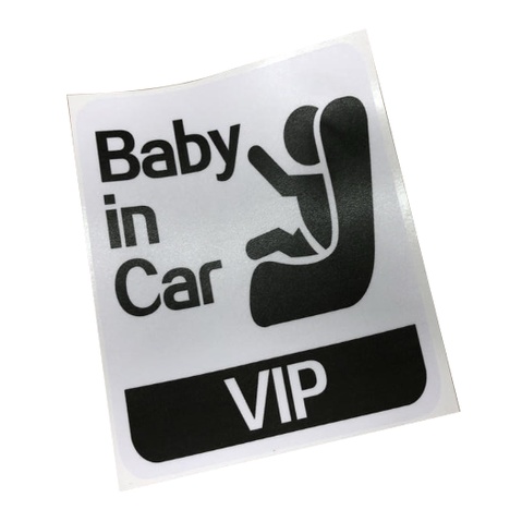 Decal tem dán baby in the car dán đuôi xe ô tô