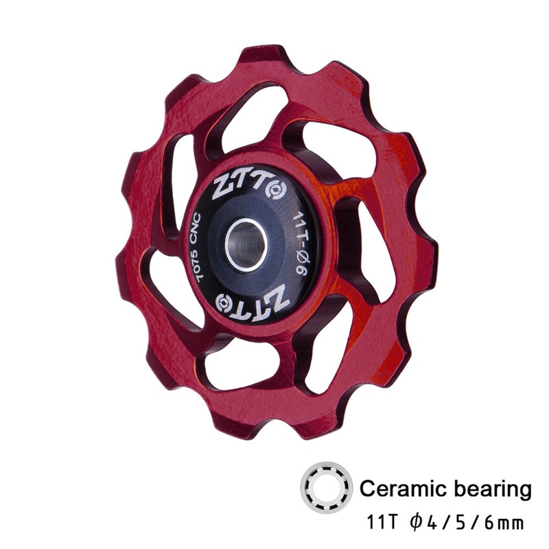 Bánh Răng Ròng Rọc Cùi Đề Sau Bằng Sứ AL7075 CNC Cho Xe Đạp 11T 4/5/6mm