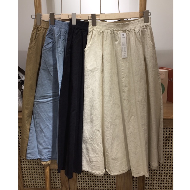 Chân váy linen