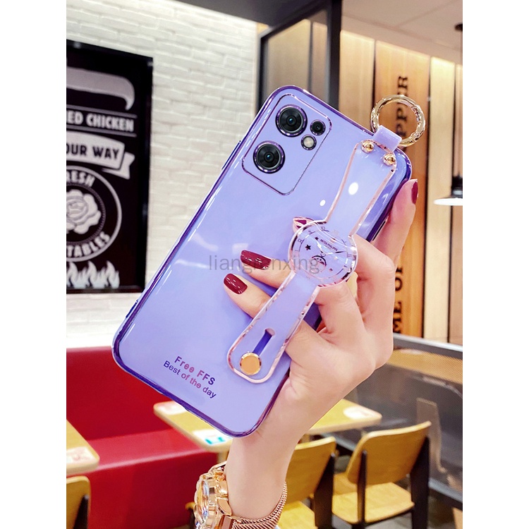 Ốp Điện Thoại Mềm Đính Đá Có Dây Đeo Cổ Cho oppo reno 7 z reno 7 5g reno7 z reno 7z 5g