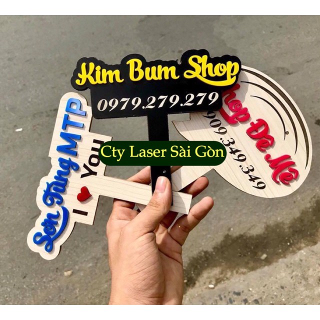 Bảng Gỗ Tên Shop - Bảng Cầm Tay - Bảng Chụp Ảnh Sản Phẩm Quảng Cáo