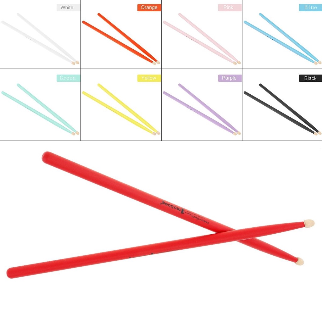 1 Cặp Dùi Trống 7A Màu Đen Bằng Gỗ Phong