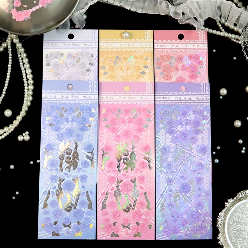 Sticker hoa hồng nhiều màu sắc dùng để trang trí