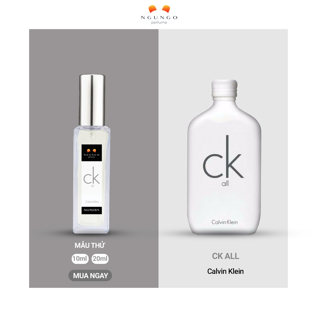 Nước hoa nam Calvin Klein CK All  10ml nhỏ gọn bỏ túi