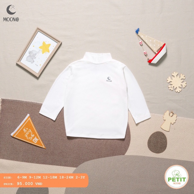 Áo cổ 3p Moon chất petit dành cho bé trai bé gái