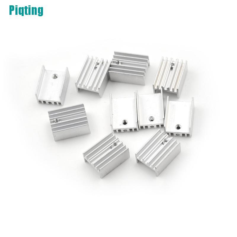 Bộ 10 Miếng Nhôm Tản Nhiệt Cho Bán Dẫn To-220 Transistor 20x15 X 10mm 0 0 0 0 0 0 0 0