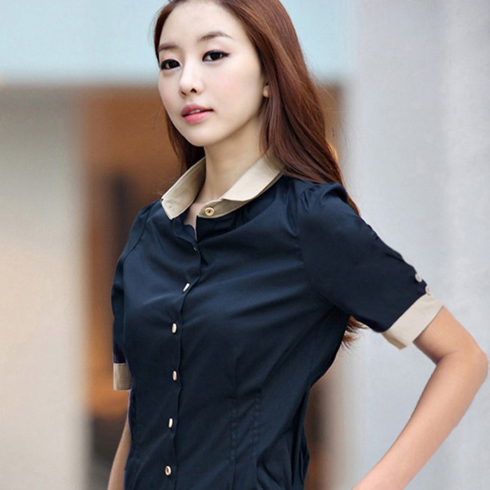 sơ mi công sở ngắn tay hàng nhập SM31
