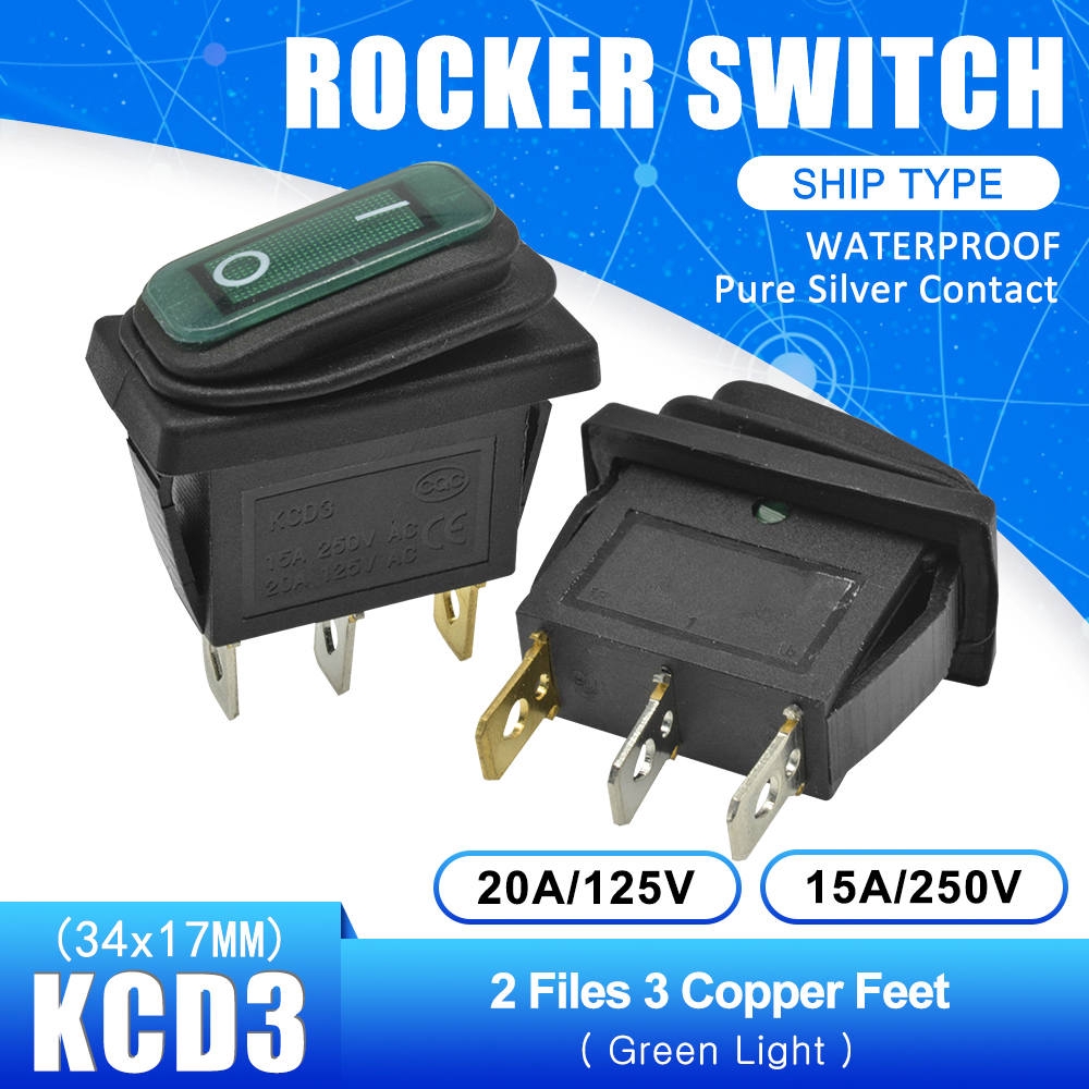 Công Tắc Điện Kcd3 2 Vị Trí 15a 250vac / 20a 125vac