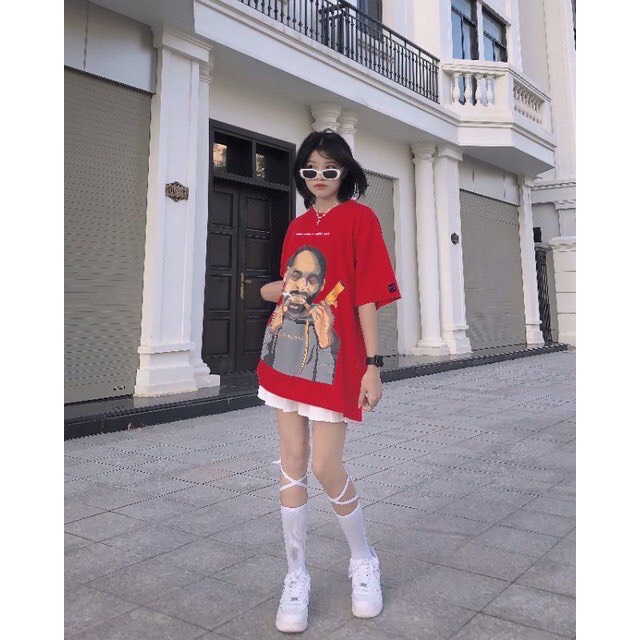 [QUÀ TẶNG LÀ CHUN TÓC NHIỀU MÀU CHO NỮ] Áo thun T Lào áo phông snoop.dog tay lỡ form rộng unisex ulzzang &lt;75kg