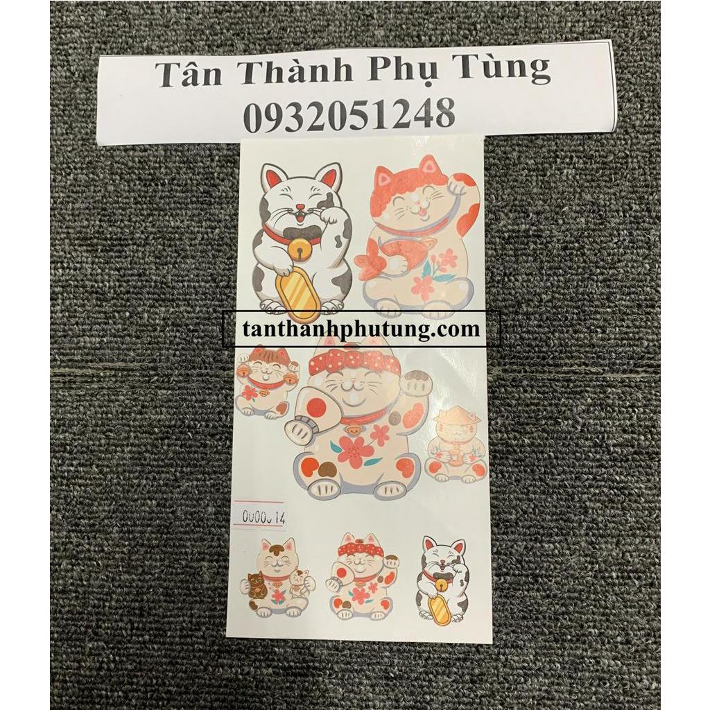 Tem Sticker Decal trang trí : Mèo may mắn Sticker nhỏ MS00014