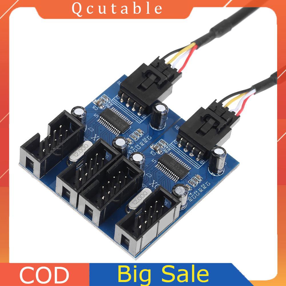 Cáp Chuyển Đổi 9 Pin Usb 2.0 Male 1 Sang 4 Female Cho Máy Tính