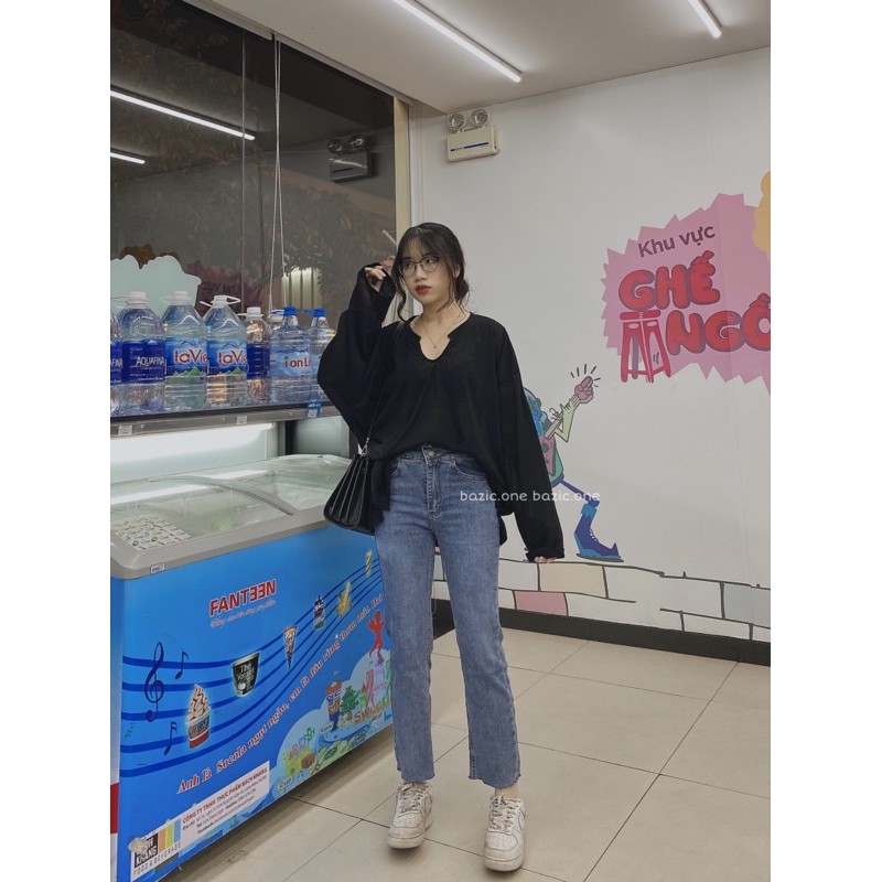 Quần Jeans ống Đứng Co Giãn 2 cúc | BigBuy360 - bigbuy360.vn