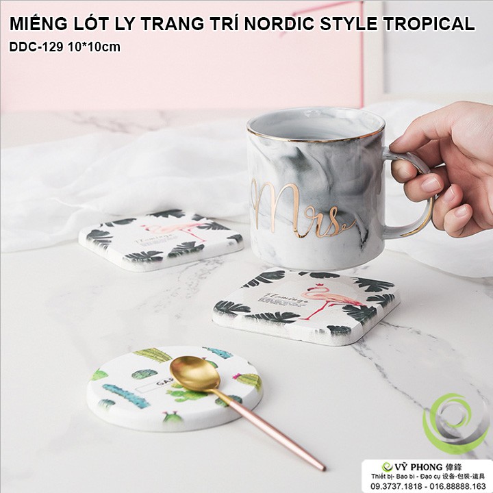 MIẾNG ĐẾ LÓT NHỎ TRANG TRÍ INS TROPICAL STYLE CHỤP ẢNH SẢN PHẨM DDC-129a,b,c,d