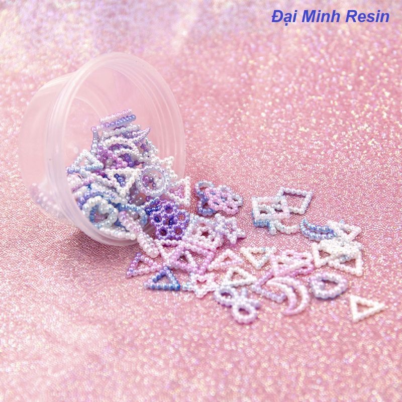 Set 10g Phụ Kiện Trang Trí Nhựa Resin ABS Hình Ngôi Sao/Mặt Trăng/Trái Tim/Nơ Làm Handmade, DIY,Mặt Trang Sức