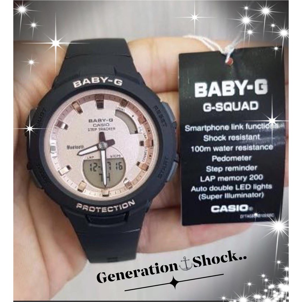 Đồng hồ nữ Casio Baby-G Nữ BSA-B100MF-1A chính hãng - chống nước độ sâu 50m - BH Pin
