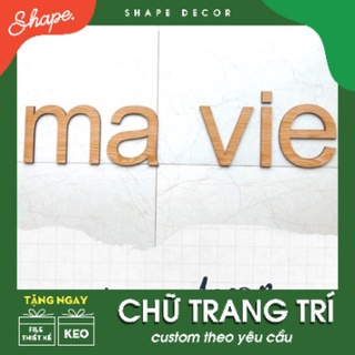 Chữ Gỗ Dán Nổi Trang Trí