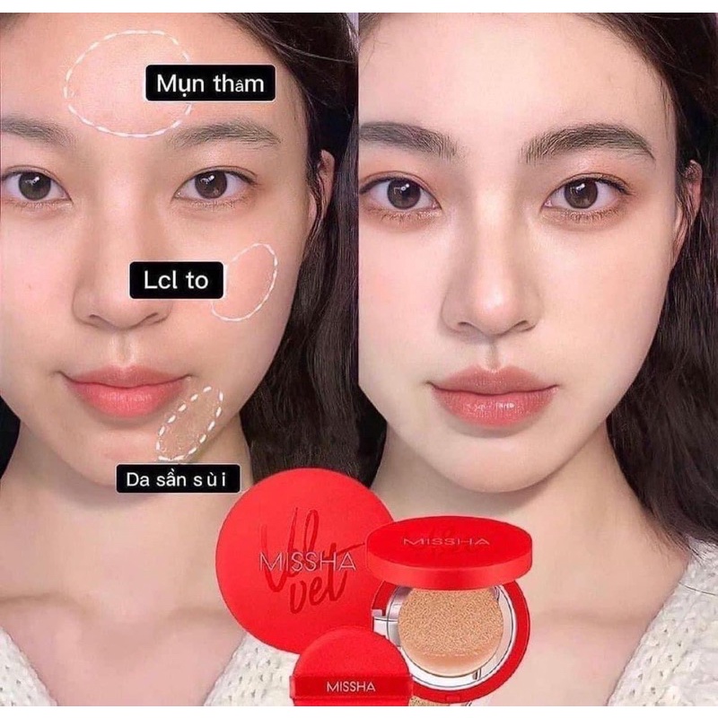 Phấn nước MISSHA VELVET FINISH CUSHION Vỏ Đỏ