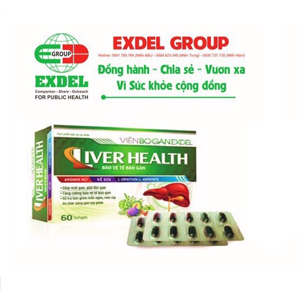 Viên Bổ gan Liver health   bổ gan, mát gan  Hộp 60 viên