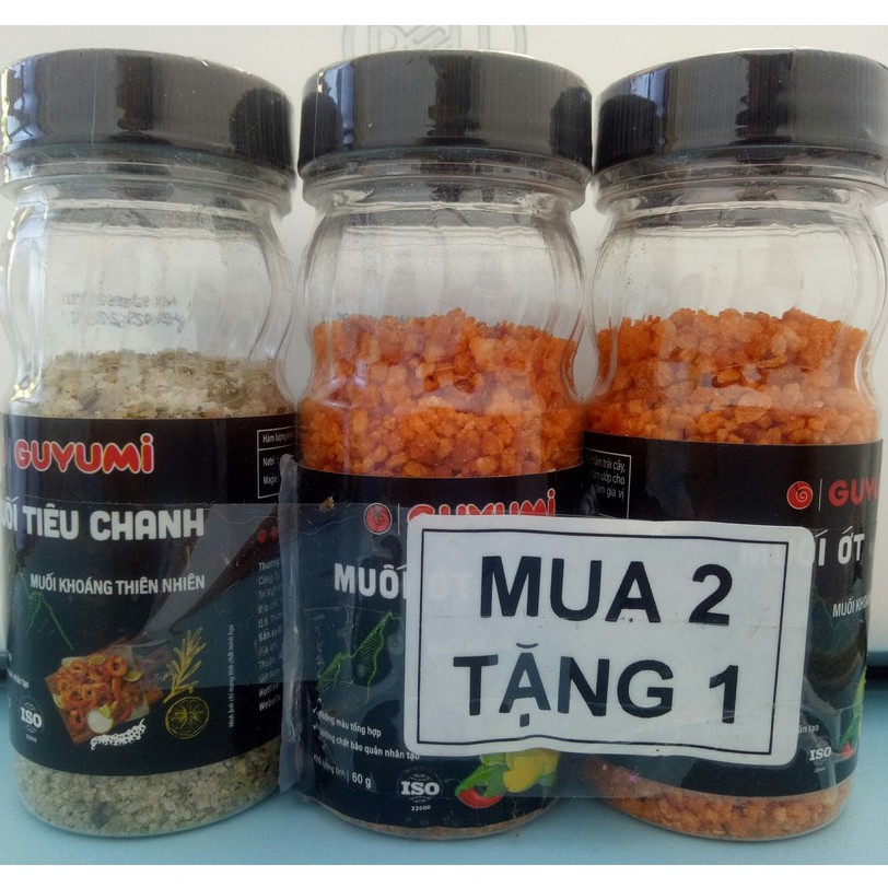 Muối tiêu chanh, muối ớt GUYUMI (đặc biệt khuyến mãi mua 2 tặng 1)