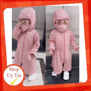 Áo Dài Toàn Thân Cho Bé Nam Nữ Tặng kèm khẩu trang chất liệu vải thông hơi thoáng mát tránh nắng chống tia UV hiệu quả