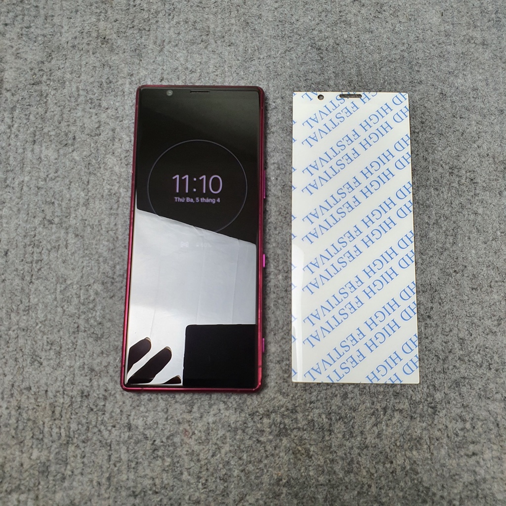 Cường lực sony xperia 5 - xperia 5 II - xperia 5 III nano 9h+ siêu bền, ppf full  màn có trong nhám hoa văn trước sau