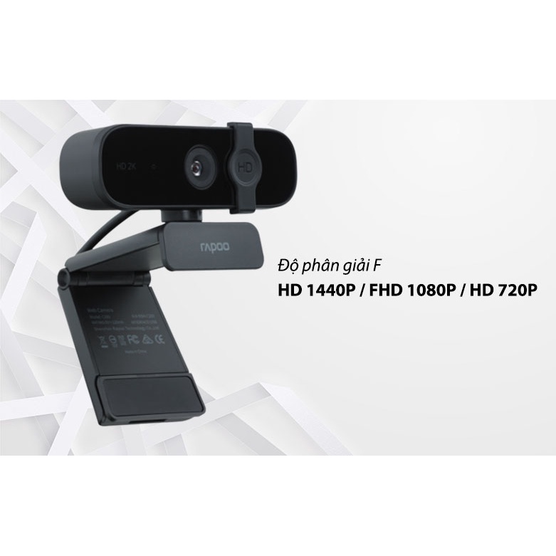 Webcam Rapoo XW2K - Thiết bị ghi hình Rapoo XW2K Full HD - Tích hợp Micro - Hàng chính hãng