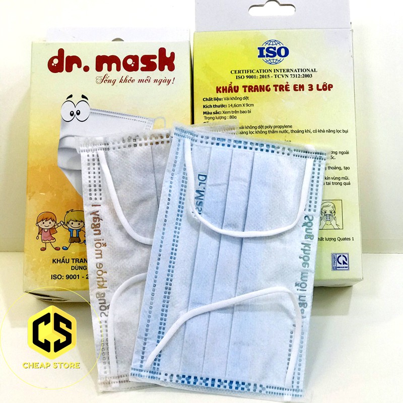 Khẩu trang y tế trẻ em Dr.mask KTkid  CHÍNH HÃNG, cheapstore10k