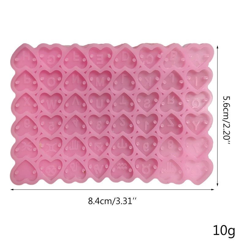 Khuôn Silicone Làm Mặt Dây Chuyền / Bông Tai Hình Trái Tim / Chữ Bằng Epoxy Pha Lê UV