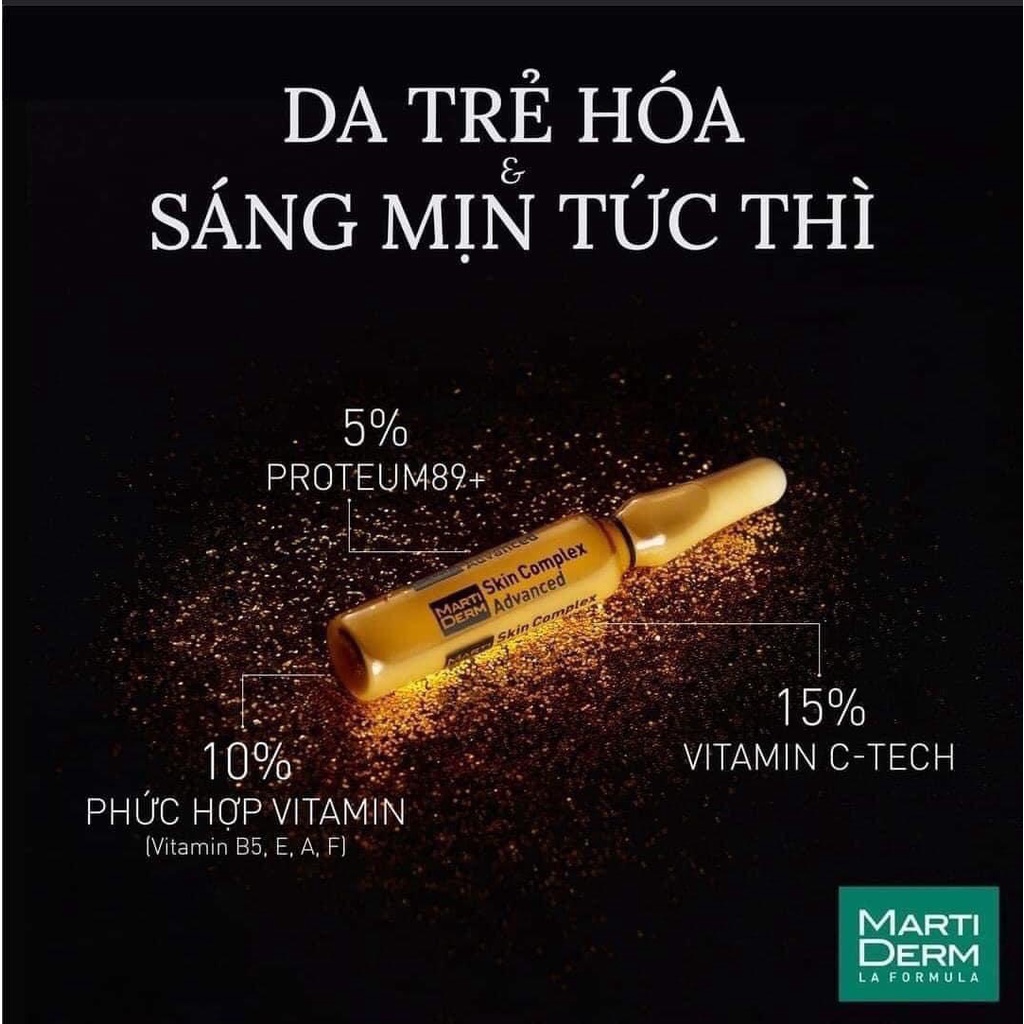 MARTIDERM BLACK DIAMOND AMPOULE tinh chất sáng da trẻ hóa da (ỐNG LẺ) GentsOfficialStore