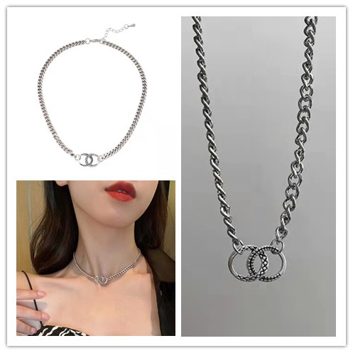 Dây Chuyền Mặt Nhẫn Đôi Phong Cách Hip Hop Thời Trang