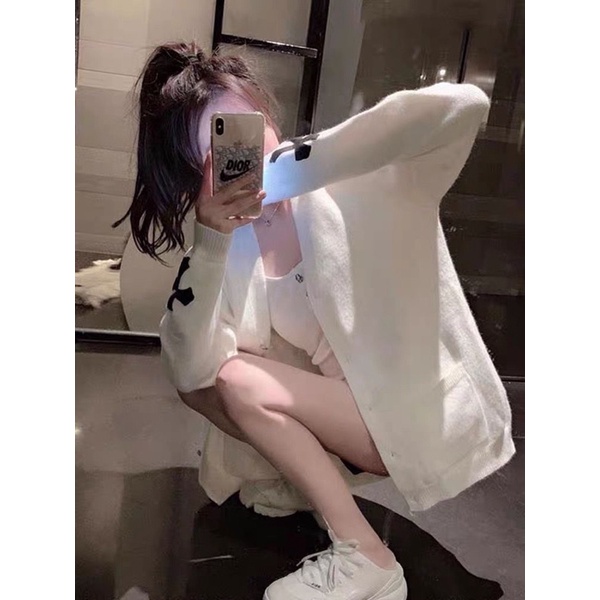 Áo Cardigan Thêu Chrome Heart 2 Màu Siêu Hot