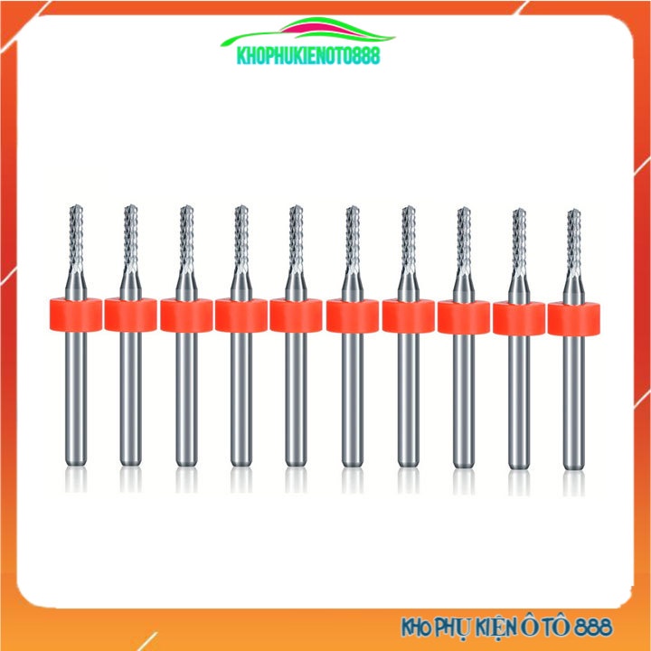 1 mũi phay ngón CNC kích thước tùy chọn 1.2mm, 1.5mm, 2mm, 2.5mm, 3mm