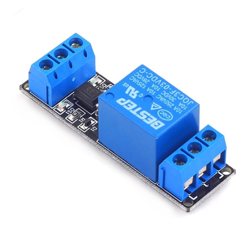 Mô-đun rơle 1 kênh Cách ly bộ quang điện Bảng đen 3.3V Kết nối đầu cuối BESTEP