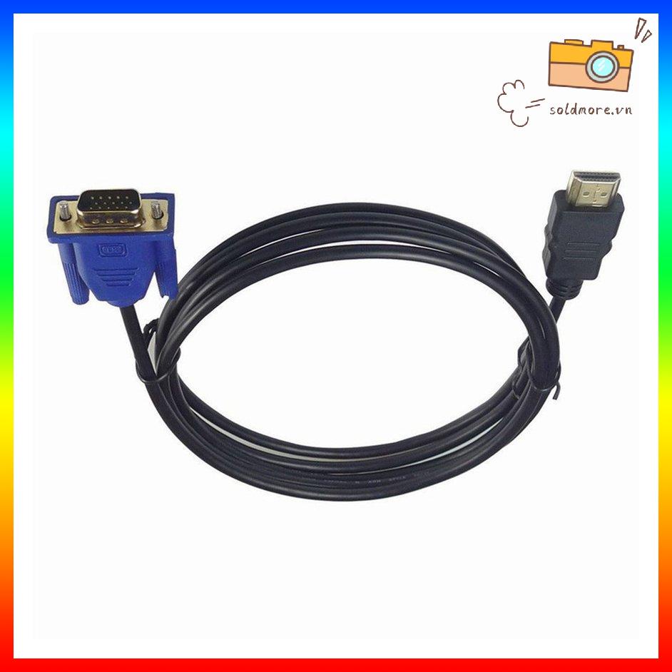 Cáp chuyển đổi 1.8M tương thích HDMI sang VGA Bộ chuyển đổi máy tính bảng có độ phân giải cao