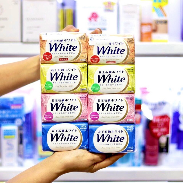 [combo 12 bánh]Xà phòng Tắm Kao White 130g số 1 Nhật Bản