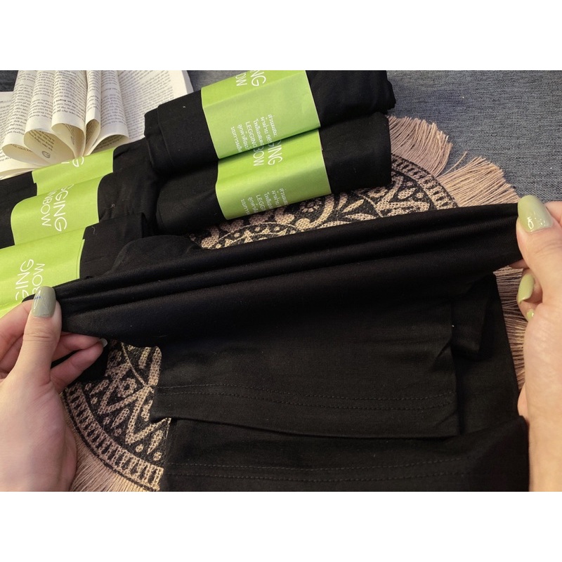 Quần legging borip ngố đùi Thái lưng thun cạp cao cotton siêu co dãn ôm bó hàng cao cấp loại 1 - shop.lucas