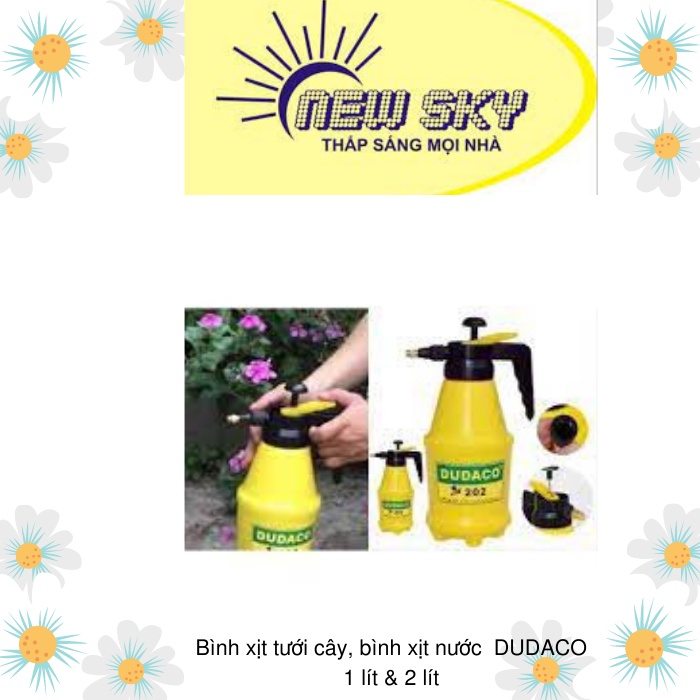 Bình tưới cây, bình xịt nước DUDACO 1 lít &amp; 2 lít