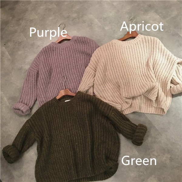 Áo len dệt tay dài dáng rộng dễ thương phong cách Hàn Quốc | BigBuy360 - bigbuy360.vn