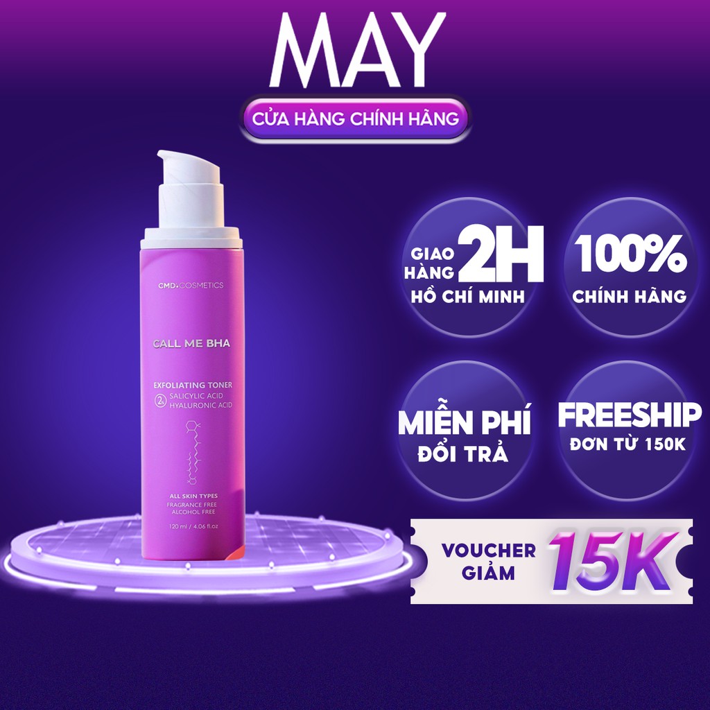 Nước Hoa Hồng Call Me BHA 2% Salicylic Acid Tẩy Tế Chết Hóa Học CMD Cosmetics Toner 120ml - Call Me Duy
