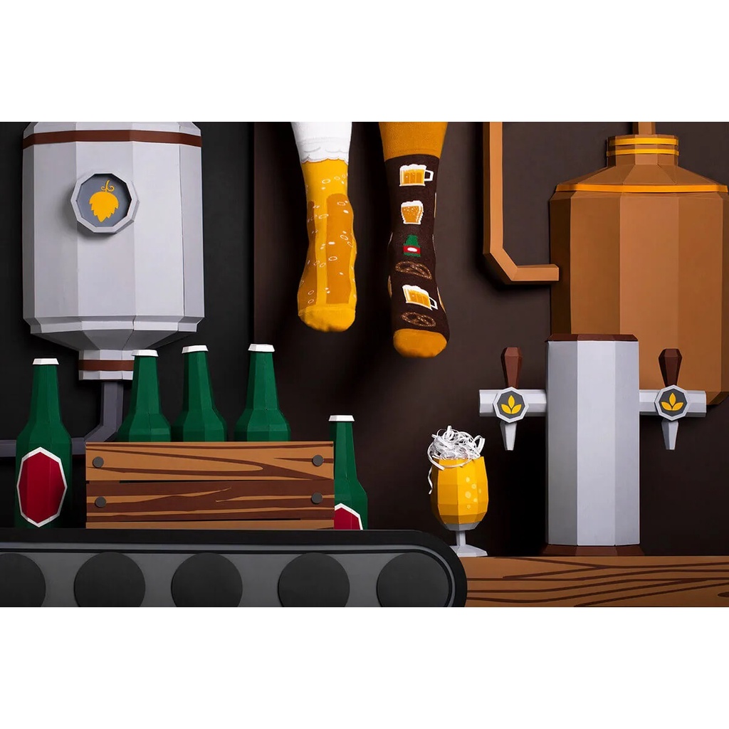TẤT NAM NỮ MixMatched Sock hoạt hình họa tiết CRAFT BEER