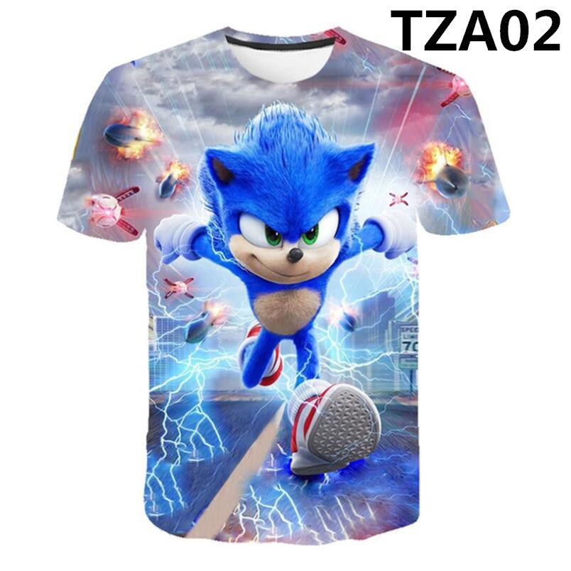 Áo Thun Tay Ngắn In Hình Nhím Sonic 3D Thời Trang Cho Bé