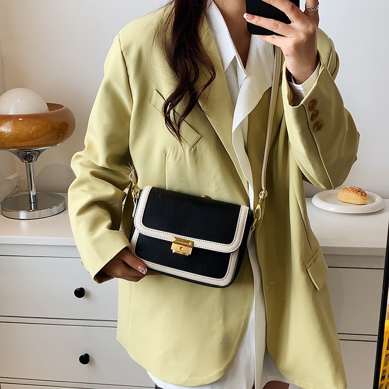 Túi Đeo Vai Màu Sắc Tương Phản Thời Trang Cho Nữ