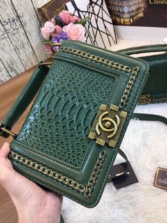 Túi CN da rắn viền xích size 20 ,25