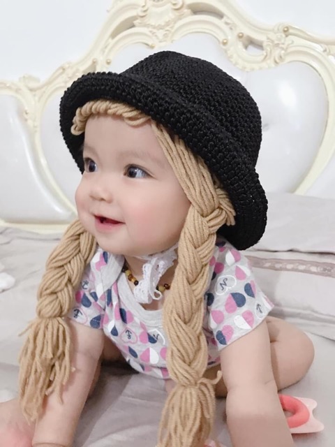Nón tóc giả cho bé