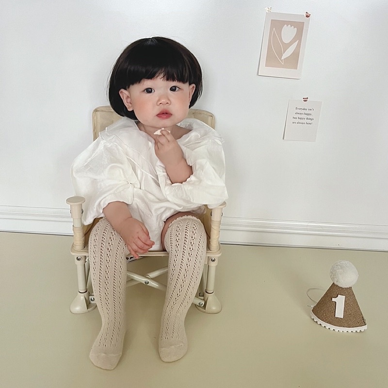Suit thôi nôi đầy tháng ren trắng cổ bèo mặc đầy tháng, sinh nhật cho bé gái